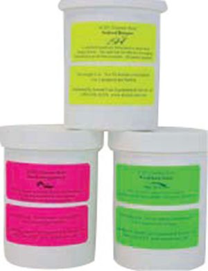 three buckets of gourmet bait for cats